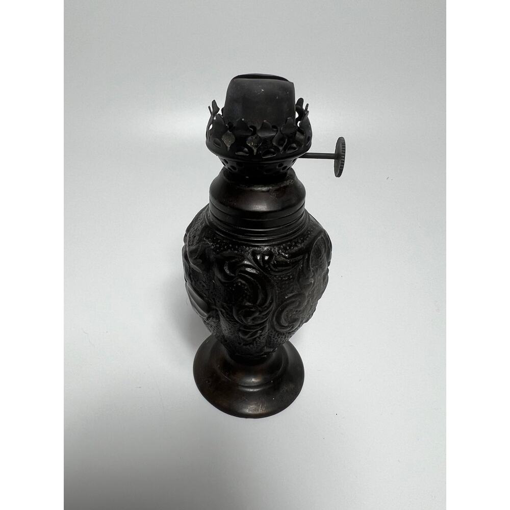 RESTORATION HARDWARE Bronze/Pewter Miniature OIL LAMP. Frances Le Mont.